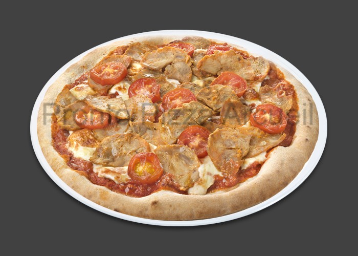 Tomate, double fromage, viande grecque, tomates fraches, oignons.