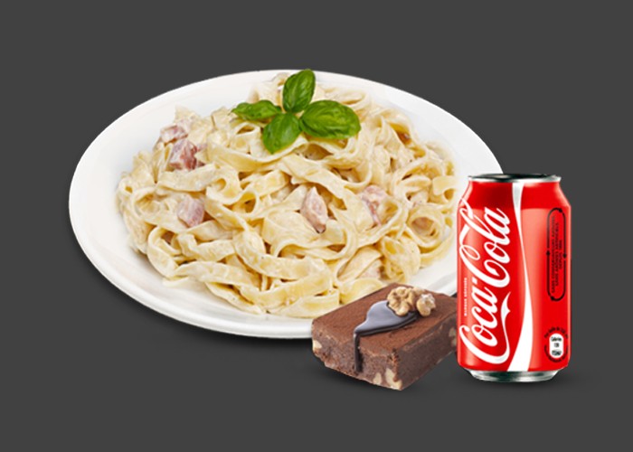 1 Plat de ptes ou lasagne au choix<br>
+ 1 Dessert au choix<br>
+ 1 Boisson 33cl au choix.