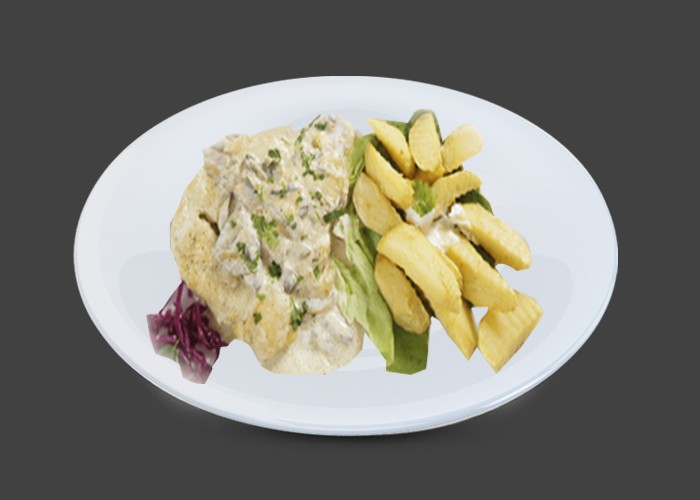 Crme frache, gorgonzola<br>
+ Garniture au choix.